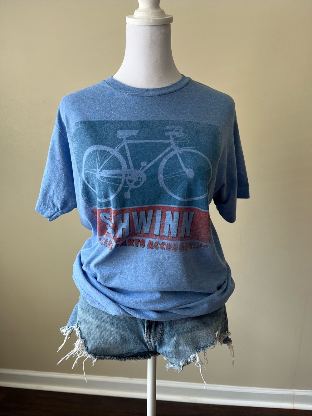 Schwinn Light Blue Bicycle Graphic Short Sleeve Tee